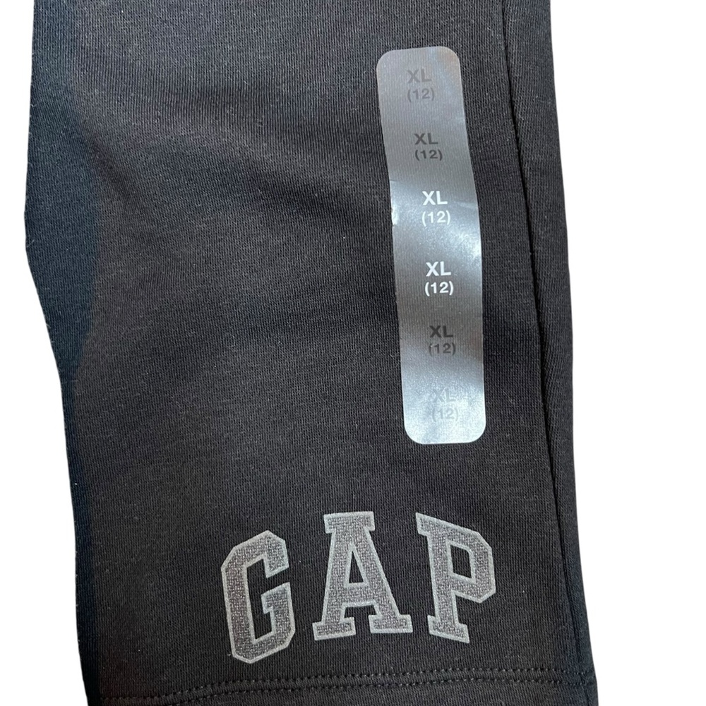 Gap Kids Logo Boys Shorts Set of 2 Black Heather Grey Size XL (12) NWT - Picture 2 of 4